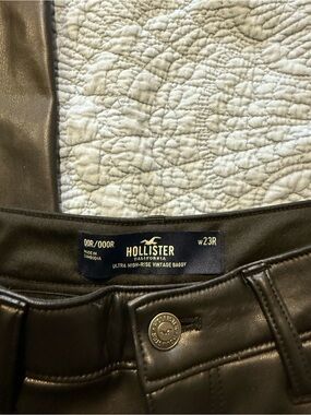 Hollister cargo leather pants